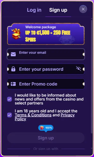 CasinoBossy Registration